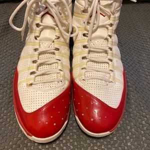 8.5/10. Nike basketball shoes. Lightly worn